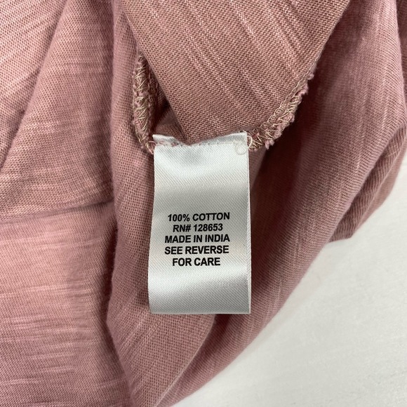 Cynthia Rowley Mauve Embroidered Floral Blouse Women Sz 1X V Neck Peasant Top - Picture 14 of 16